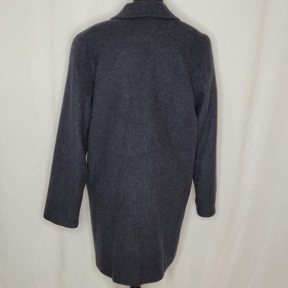Kristen Blake Women's Wool Cashmere Blend Single Breasted Gray Top Coat - Size S - Picture 4 of 13